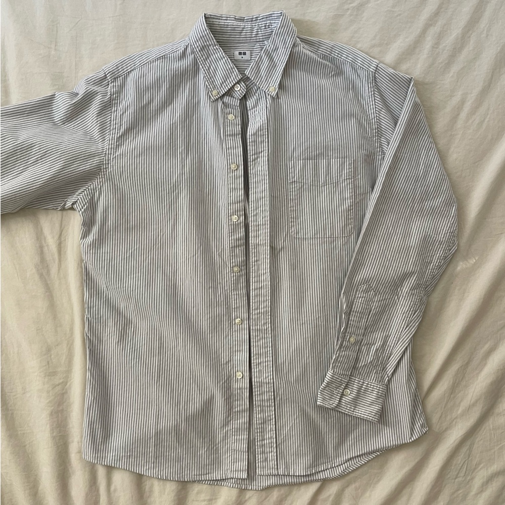 Uniqlo Striped Button Down Cotton Classic Shirt